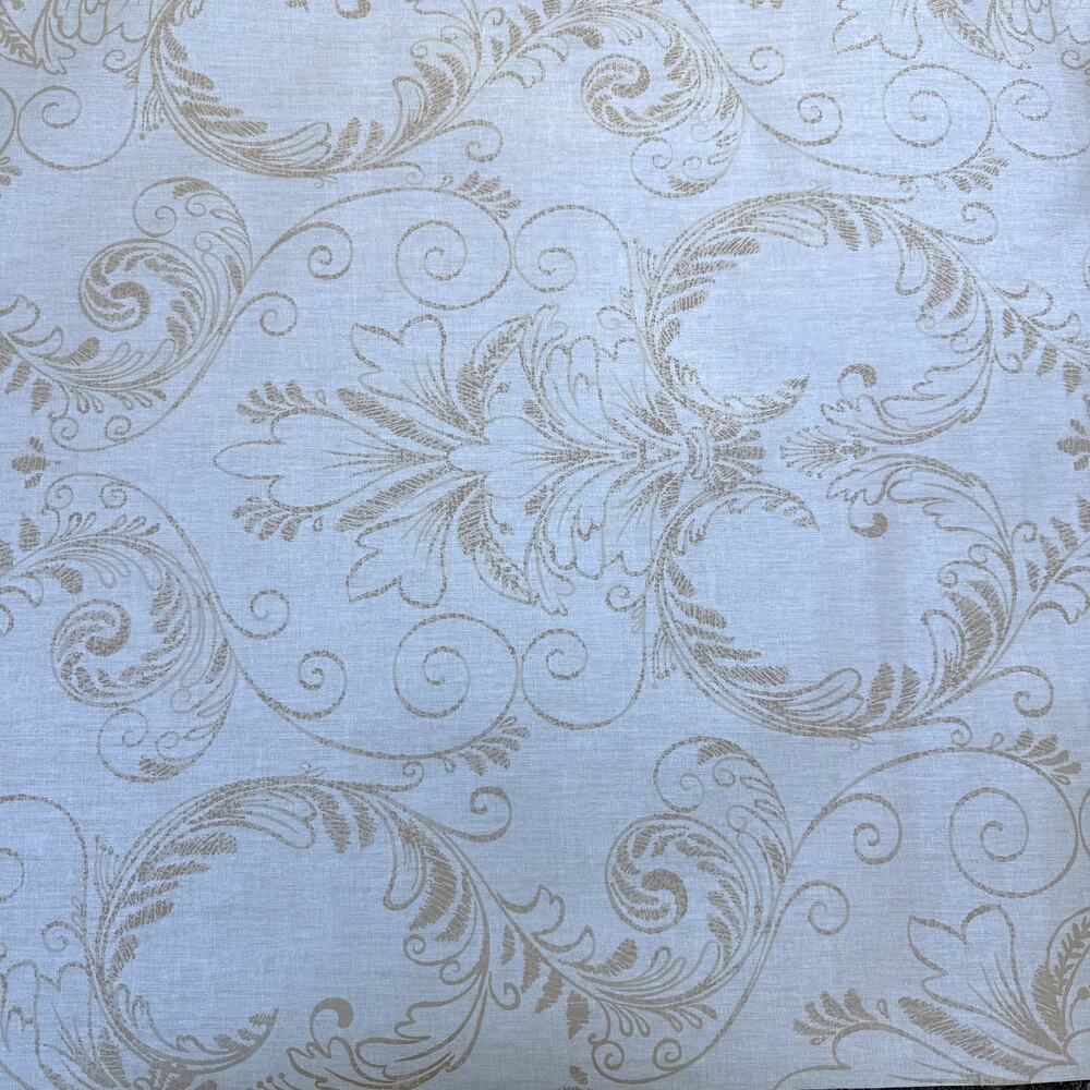 York Wallcoverings Wallpaper Damask Style Beige Gold Discontinued 1 Roll NEW